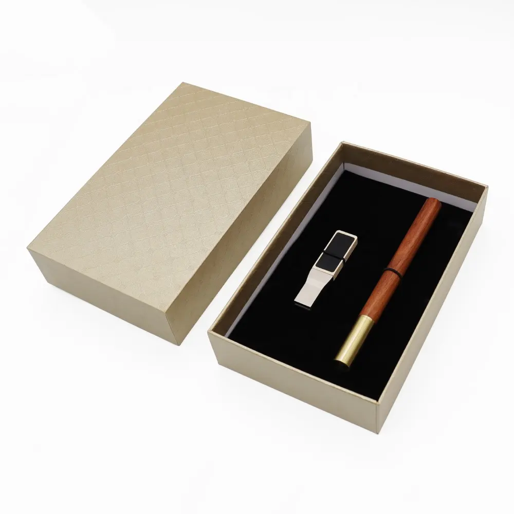 Деревянная ручка из сандалового дерева, корпоративный подарочный набор usb-флеш-накопителей с бамбуковым дизайном, деревянный usb-накопитель со светодиодным логотипом