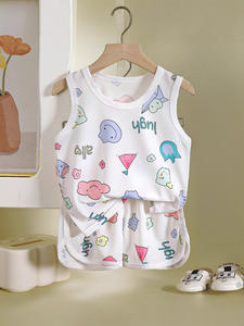 Ensembles de gilets d'été pour enfants, adaptés aux garçons et aux filles, frais et respirants avec motifs de dessins animés - Product Image 3