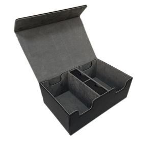 Boîte de rangement pour cartes en cuir PU de qualité supérieure <span class=keywords><strong>personnalisable</strong></span> Boîte de jeu de société Yugioh avec rangement pour cartes Caractéristiques sans fermeture - Product Image 2