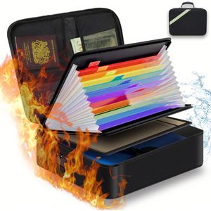 กระเป๋าเก็บเอกสารกันไฟ OEM กันน้ำ พร้อมซิปกันน้ำ สำหรับเอกสารสำคัญ - Product Image 1