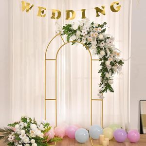 Supporto per fondale a doppio arco resistente 6.6ft 7.2ft, telaio in metallo a forma di U per fondali, archi nuziali per cerimonie e baby shower - Product Image 4