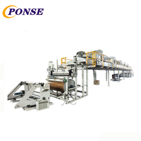 Machine de laminage et de revêtement pour papier antiadhésif, colle auto-adhésive à base d'eau et à solvant, pour éponge/papier abrasif et flanelle