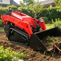 Kostenloser Versand Mini-Kompaktlader mit Raupenantrieb Neuer Kompakter Mini-Kompaktlader Kleiner Hydraulischer Diesel-Kompaktlader für die Landwirtschaft