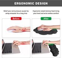 Vente chaude Nouveau Doux Dessin Animé Support Mousse À Mémoire De Jeu Personnalisé Tapis De Souris Poignet Ensemble Ergonomique Ordinateur Portable Léger pour Bureau Maison