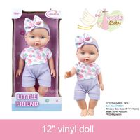 Poupée en vinyle miniature en plastique de 12 pouces, mignonne et durable, jouet classique pour les enfants, pour les cadeaux des tout-petits et le plaisir préscolaire