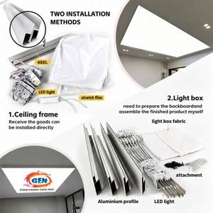 <strong>Price</strong> Per <strong>square</strong> <strong>Meter</strong> Apartamento Techo Tensado Waterproof Fire Resistant Translucent Tension Ceiling - Product Image 2
