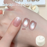 Ensemble de vernis à ongles en gel œil de chat, 3 couleurs, nouveau, satiné, uni, perles de verre bouillies à l'eau