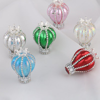 Breloques en acrylique robustes, plaquées couleur UV, effet diamant, à trou traversant, pour accessoires de stylo DIY faits main