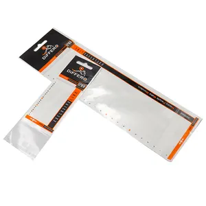 Custom self adhesive backed eco-friendly products plastic poly bags clear opp bag with header