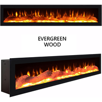 Mueble para TV con Chimenea, Centro de Entretenimiento con Consola Multimedia LED, Mueble para Sala de Estar