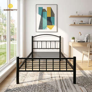 Lit simple en acier moderne et tendance pour dortoir, hôtel, auberge de jeunesse, petit appartement - Product Image 4