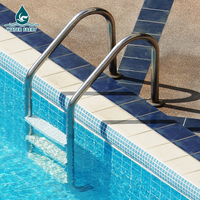 Échelle de piscine Water Faery SL Series 304 316 en acier inoxydable, robuste, résistante à la corrosion, avec main courante antidérapante, usage commercial