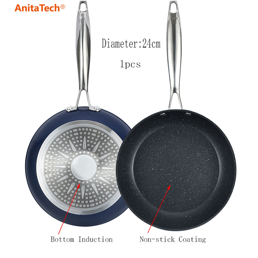 Blue 24cmFRYPAN&LID  (1 pcs)