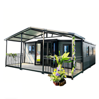 Maison conteneur pliable et extensible, étanche, isolée, résistante aux ouragans, 20 pieds, 40 pieds, design moderne, utilisation hôtelière