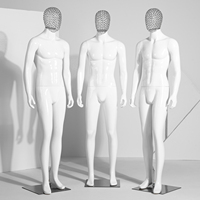 Mannequin homme réaliste blanc brillant, taille réelle, pour vitrine de magasin de vêtements, modèle pour vêtements masculins