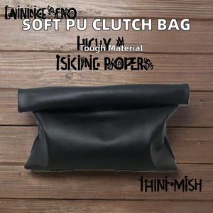 Sac à main en cuir polyuréthane souple pour dames, sac à provisions <span class=keywords><strong>rectangulaire</strong></span> noir à la mode de style - Product Image 3