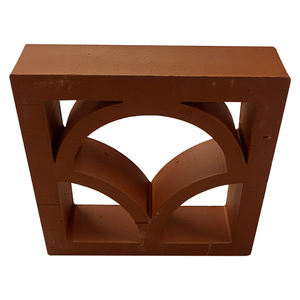 Blocs de mur en terre cuite, couleur <span class=keywords><strong>rouge</strong></span>, briques creuses décoratives pour les clôtures de maison - Product Image 3