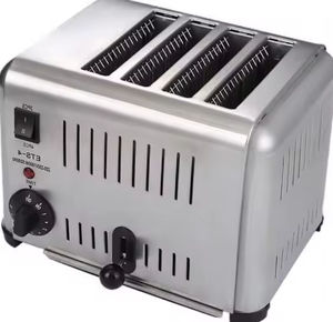 Tostadora Eléctrica Comercial de Acero Inoxidable, Juego de 4 Piezas, Automática, para Uso Doméstico, Hoteles, Exteriores y Automóviles - Product Image 1