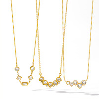 Collier en chaîne à perles délicates pour femme en acier inoxydable 316L plaqué or PVD 18K avec pendentif cœur et zircone en forme de goutte d'eau, bijoux fins, vente en gros, cadeau