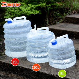 Nouveauté 3L 5 ltr 8L <span class=keywords><strong>10</strong></span> litres 15 l 5 litres seau pliable portable d'eau potable avec robinet et poignée - Product Image 1