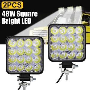 Foco <span class=keywords><strong>LED</strong></span> Cuadrado Brillante de 48W, Luz de Trabajo, Luz Antiniebla para Coche, SUV, Camioneta, para Reparación de Automóviles, Camping, Senderismo, Excursionismo - Product Image 5