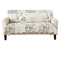 Copridivano Reversibile in Poliestere Stile Shabby Chic Great Bay Home, Lavabile con Elastici, Dettagli Trapuntati per Bambini e Animali Domestici
