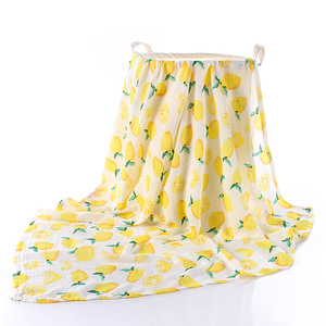 卸売新無地プリント竹綿幼児赤ちゃんモスリンスクエアおくるみ受信ラップブランケット - Product Image 2