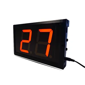 Honghao 4-Inch 2-Digit LED Digital Display Perangkat Waktu Dinding Indoor Led Clock Remote Control Merah 99 Hari Counter