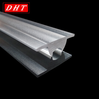Diffuseur de lumière LED en acrylique pour éclairage de supermarché, lentille linéaire optique givrée à 90 degrés, extrusion plastique de moule existant