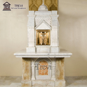 Tabernáculo de mármol blanco antiguo de <span class=keywords><strong>iglesia</strong></span> grande pulida de alta calidad a la venta - Product Image 2