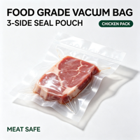 Sac de conservation sous vide refermable en plastique pour viande, poulet, cuisson et rangement en cuisine