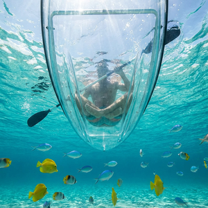 Kayak Transparente para 2 Personas, 3.36m, Policarbonato Cristalino, Luz <span class=keywords><strong>LED</strong></span>, Fondo de Cristal Transparente, Canoa para Paseos Nocturnos en Resorts - Product Image 3