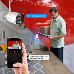 Eseecloud 4CH đầy đủ màu sắc Camera An Ninh hệ thống tầm nhìn ban đêm Bullet hai chiều âm thanh Màn hình IP66 NVR không dây ứng dụng truy cập - Product Image 4