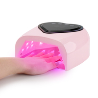 2024 nouveauté forme de coeur grand écran d'affichage 98W sans fil Pro Cure LED ongles lampe UV arc-en-ciel atmosphère lumière Cure Gel lampe