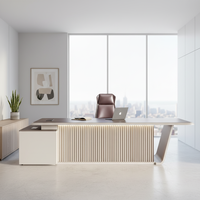 Bureau moderne en forme de L, table d'ordinateur de luxe, poste de travail pour chef, directeur, PDG, bureau de direction, ensemble de bureaux pour la personnalisation des meubles de bureau