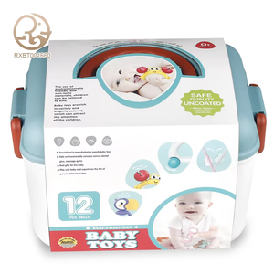 Juego de sonajero sensorial para recién nacidos, mordedores infantiles de silicona suave y sonajeros Educativos para el desarrollo del bebé, regalo perfecto para recién nacidos - Product Image 1