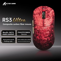 Mouse Nirkabel Attack Shark RS3 Ultra Carbon Fiber Wireless PAW3955MAX Gaming Tri-Mode Dual 8K Nordic 54L15 MCU 52.000 DPI