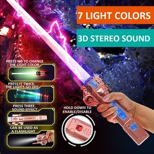 <span class=keywords><strong>Sabre</strong></span> <span class=keywords><strong>laser</strong></span> lumineux clignotant avec double lame <span class=keywords><strong>laser</strong></span> pour enfants - Product Image 2
