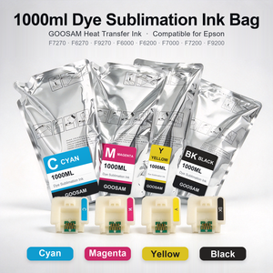 Goosam 1000ml Sac d'encre de sublimation par transfert thermique compatible avec Epson F7270 F6270 F9270 F6000 F6200 F7000 F7200 F9200 - Product Image 1