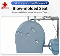 Chaise de toilette multifonctionnelle HONGYE avec roulettes, acier au carbone chromé, pliable, 5 niveaux, pour personnes âgées