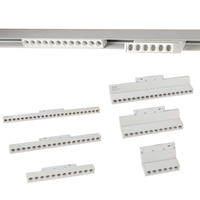 Système d'éclairage sur rail encastré moderne en aluminium blanc TmallGenie 48V, spot linéaire LED magnétique orientable