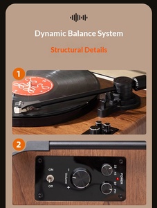 Tourne-disque vinyle rétro <span class=keywords><strong>haut</strong></span> <span class=keywords><strong>de</strong></span> <span class=keywords><strong>gamme</strong></span> pour enceinte stéréo, décoration d'intérieur, modèle <span class=keywords><strong>de</strong></span> gramophone à double <span class=keywords><strong>haut</strong></span>-parleur à l'ancienne D13112 - Product Image 5