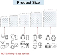 Ensemble de pochettes de voyage étanches fermeture en plastique givré transparent sacs de rangement à fermeture à glissière personnalisés 5 tailles différentes pour boucles d'oreilles