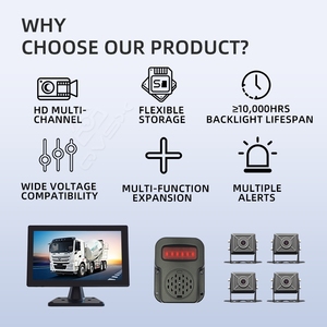Système de sécurité d'angle mort par IA pour camion malaxeur à béton - 360 °   Détection de collision, aide au recul de <span class=keywords><strong>voiture</strong></span> - Product Image 2