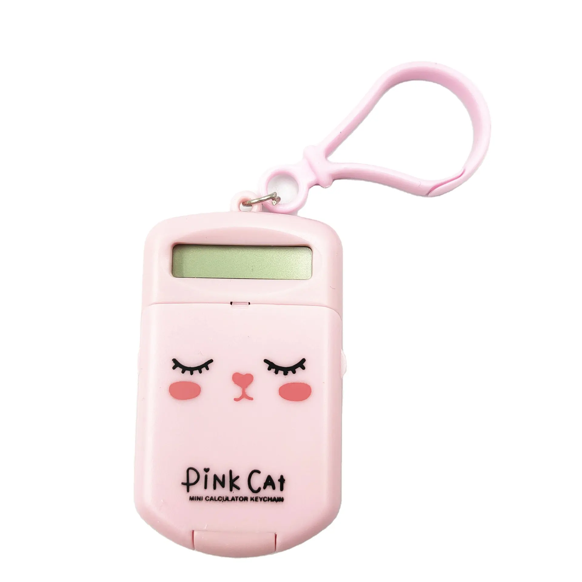 Portable Digit Calculator Kawaii Mini Pocket Display Cartoon Cute Keychain Calculator Office Supplies,cat calculator key ring