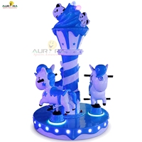 Manège miniature en fibre de verre avec LED pour enfants, idéal pour les opérateurs de parcs d'attractions intérieurs, fournisseur en gros d'équipements