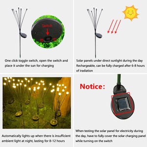 Không thấm nước ngoài trời LED cảnh quan ánh sáng cho đám cưới giáng sinh trang trí đom đóm vườn đèn PVC năng lượng mặt trời DC 12V 97 IP65 10-20 360 - Product Image 5