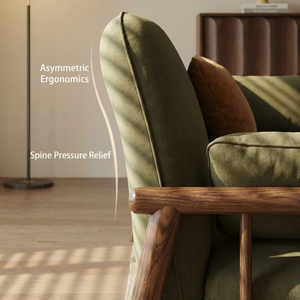 Divano Sezionale Moderno a Tre Posti in <span class=keywords><strong>Legno</strong></span> <span class=keywords><strong>Massello</strong></span> Nordico Personalizzabile, Ecologico, per Appartamenti Compatti, Hotel e Soggiorni - Product Image 5