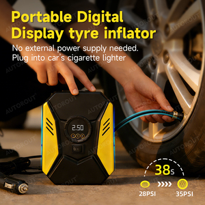 AUTOROUT RLA-0009 เครื่องสูบลมยางรถยนต์แบบดิจิตอลพกพา DC 12V คุณภาพสูง ราคาประหยัด กระบอกสูบเดี่ยว วัสดุพลาสติก ใช้งานรวดเร็ว - Product Image 4