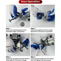 Outil de compression d'étrier de frein ATPEAM, kit universel de réglage de frein 24 pièces en acier avec étui et gants, garantie 3 ans, manuel